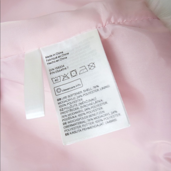 H&M Faux Fur Vest (Soft Pink) 3- 4Y - Picture 5 of 7